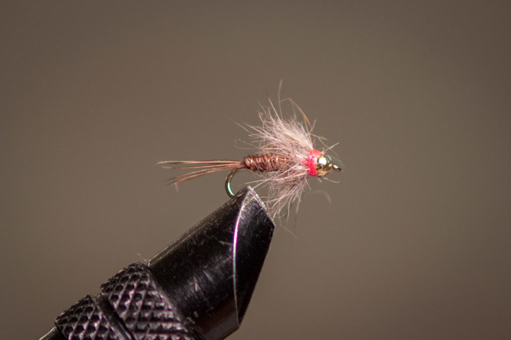 The Euro Pheasant Tail has been our most productive fly this spring. The tungsten bead quickly gets it down to the fish. Tied in size 16. $2.00 each.