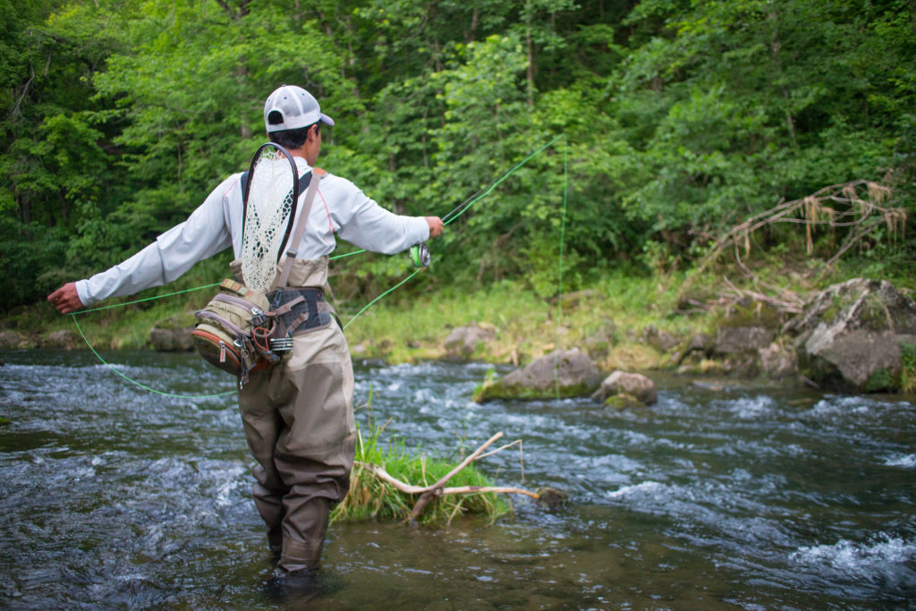 Aric working a good looking run. I think we pulled four or five fish out of this spot.